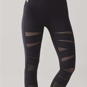 Lululemon Athletica Black Mesh Insert Leggings